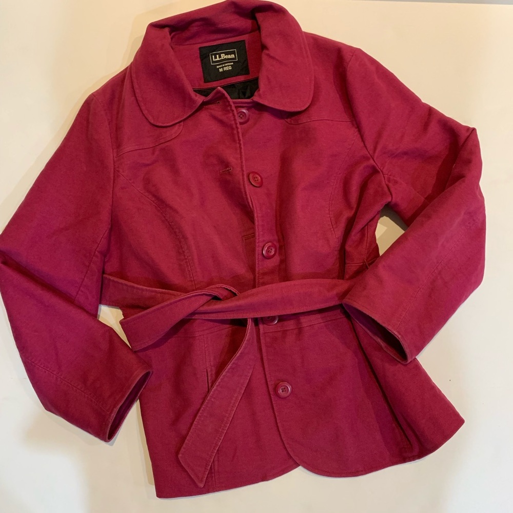 L.L. Bean pink pea coat